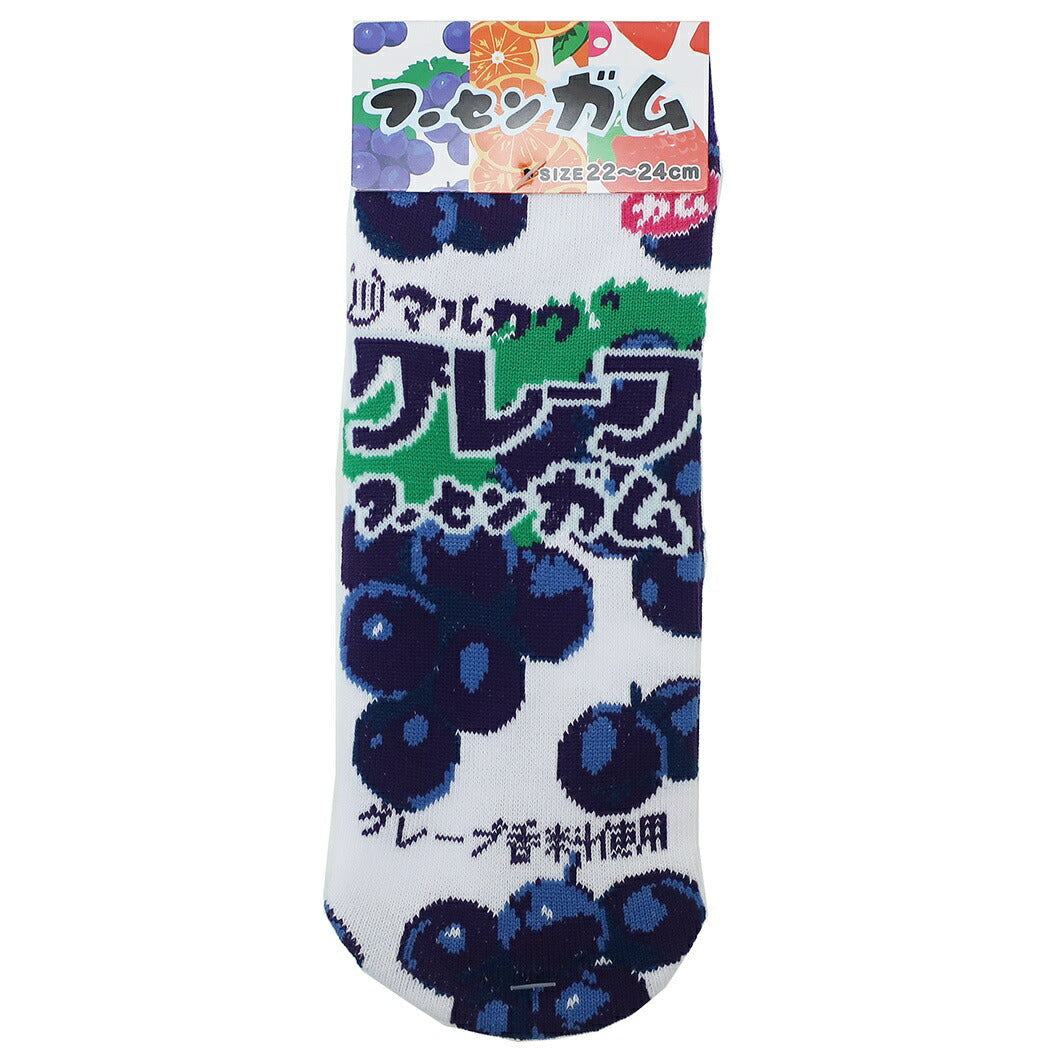 女性用 靴下 お菓子 パッケージ ソックス レディース ソックス グレープ フーセンガム ジェイズプランニング プチギフト プレゼント