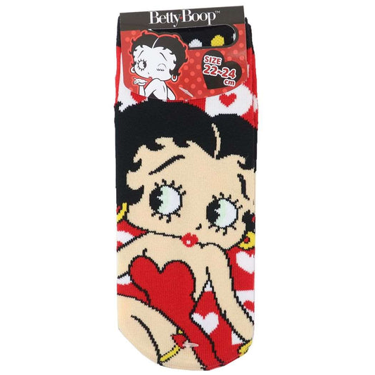 ベティブープ ジャガードソックス レディース 女性用靴下 レッド BETTY BOOP キャラクター
