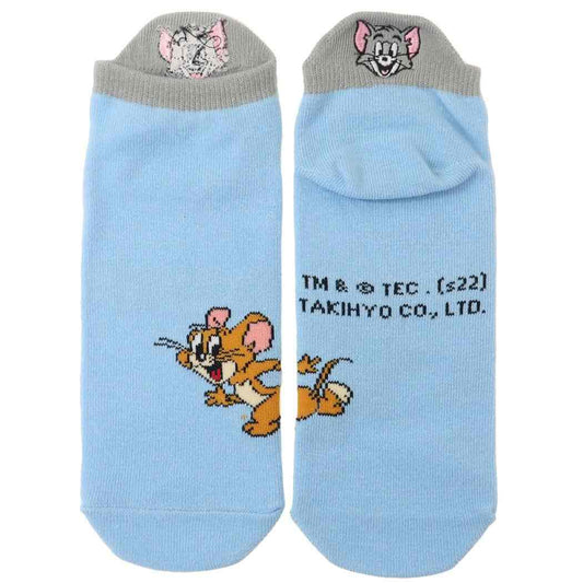 トムとジェリー キャラクター 女性用靴下 刺繍ヒールソックス フェイス プレゼント 男の子 女の子 ギフト