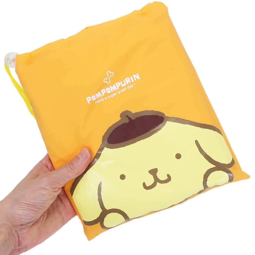 ポムポムプリン 大人用 耳付き レインポンチョ レインウェア サンリオ ジェイズプランニング プレゼント 男の子 女の子 ギフト