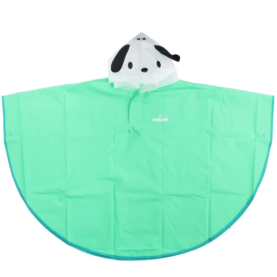 子供用 レインウェア ポチャッコ キッズ耳付き レインポンチョ サンリオ 身幅108cm 身丈72cm 雨合羽 プレゼント 男の子 女