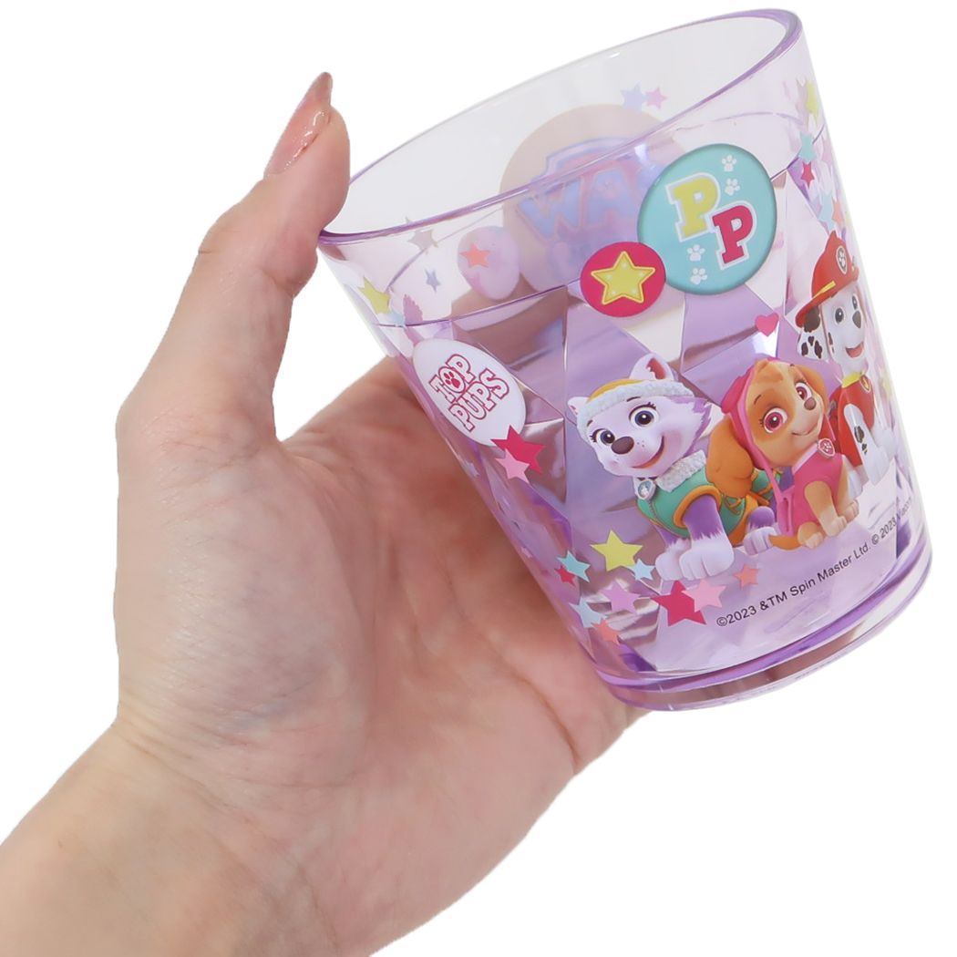 プラコップ パウパトロール キラキラクリアカップ パープル プラスチック 食器 新生活準備