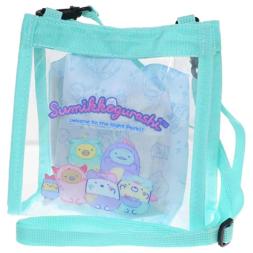 すみっコぐらし ショルダーバッグ 巾着付きクリアショルダー おばけのナイトパーク サンエックス
