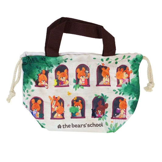 くまのがっこう マチ付き巾着 きんちゃくポーチ 巾着袋