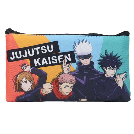 呪術廻戦 フラット ペンポーチ M 平 ペンケース 集合 少年ジャンプ アニメキャラクター グッズ プレゼント 男の子 女の