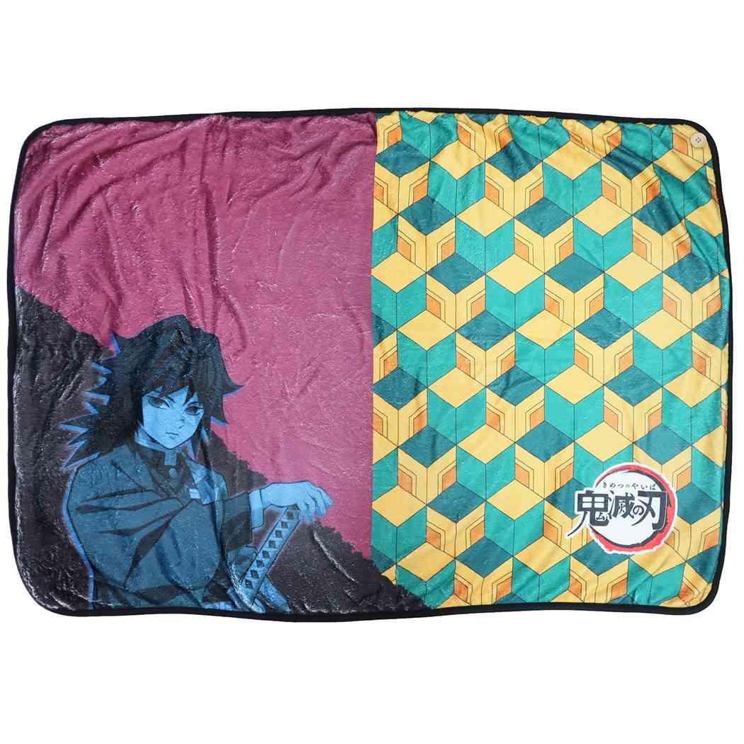 冨岡義勇 鬼滅の刃 ふわもこ ボア ポンチョ ブランケット ひざ掛け毛布 少年ジャンプ アニメキャラクター プレゼント 男の