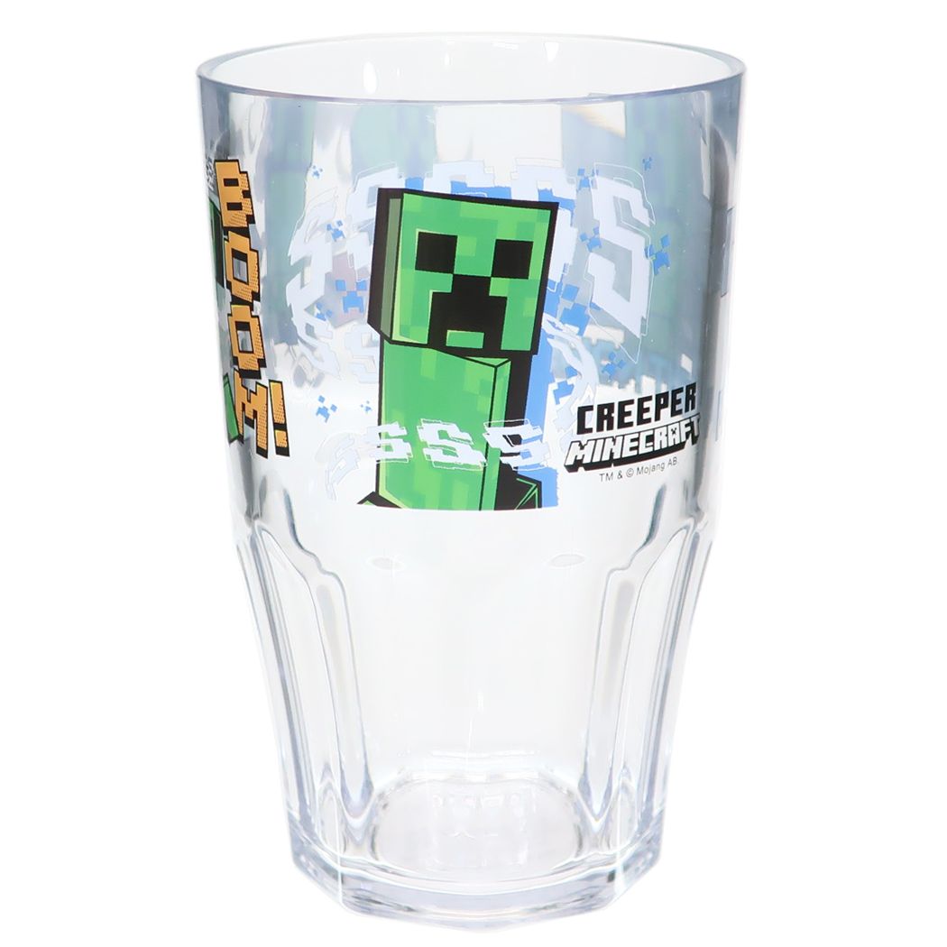 マインクラフト ゲームキャラクター プラコップ クリアカップL クリーパー Minecraft