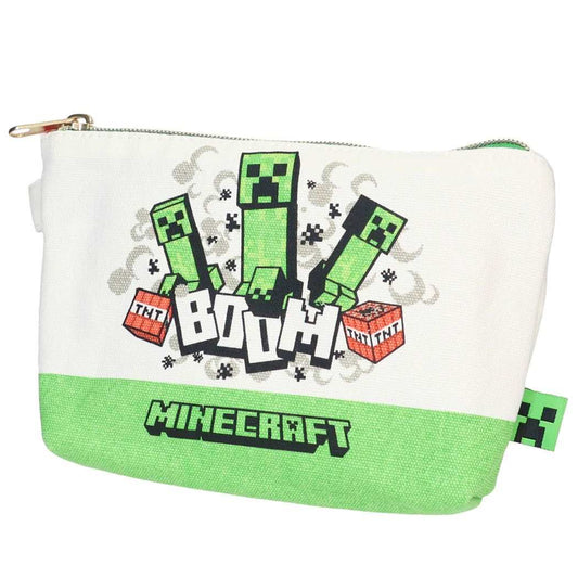 マインクラフト グッズ コスメポーチ ゲームキャラクター 帆布船型ポーチ グリーン プレゼント 男の子 女の子 ギフト