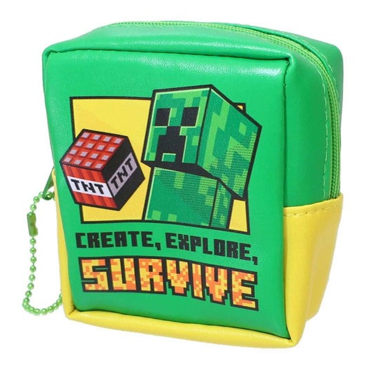 マインクラフト ゲームキャラクター ミニポーチ 箱型ミニポーチ クリーパー Minecraft