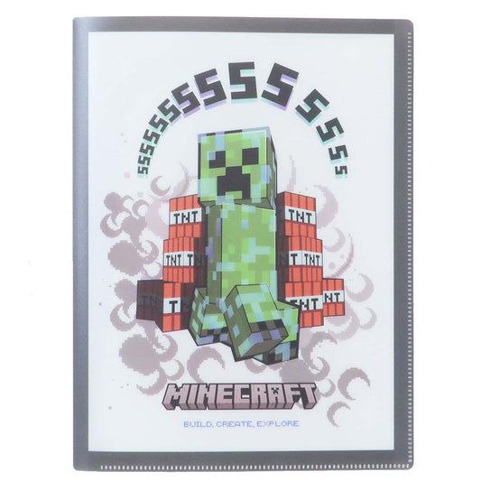 マインクラフト グッズ ポケットファイル Minecraft ゲームキャラクター ハードカバーポケットクリアファイル A4