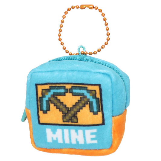 マインクラフト ミニスクエアポーチ ミニポーチ ダイヤモンドのツルハシ Minecraft ゲームキャラクター