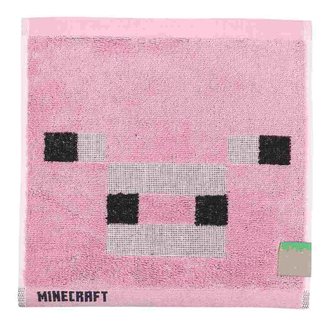 マインクラフト ゲームキャラクター ミニタオル ジャガードハンカチタオル ブタ プレゼント 男の子 女の子 ギフト