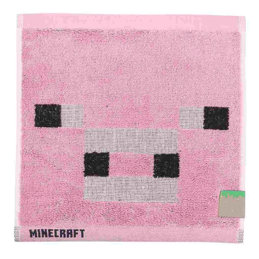マインクラフト ゲームキャラクター ミニタオル ジャガードハンカチタオル ブタ プレゼント 男の子 女の子 ギフト