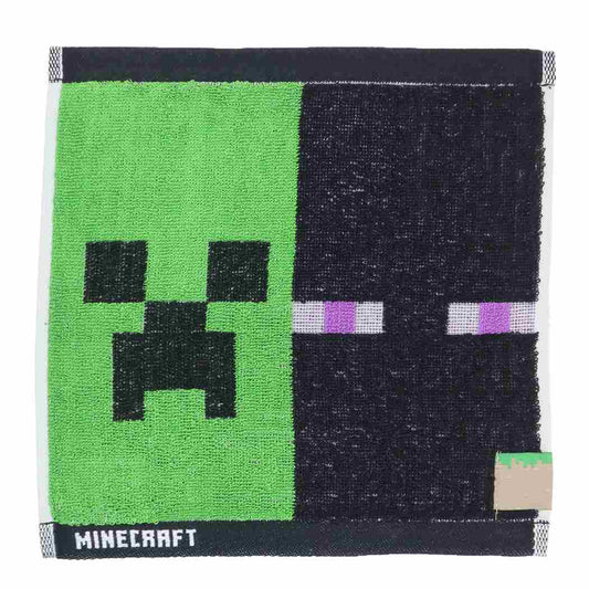 マインクラフト ゲームキャラクター ミニタオル ジャガードハンカチタオル クリーパー＆エンダーマン Minecraft プレゼント 男