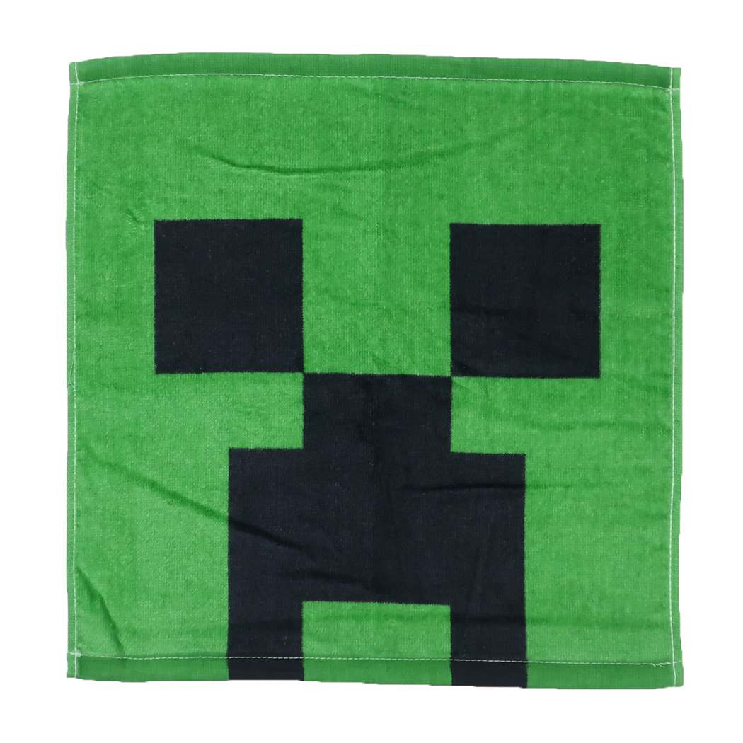 マインクラフト プリントウォッシュタオルS Minecraft ハンドタオル ゲームキャラクター クリーパー プレゼント 男の子 女の