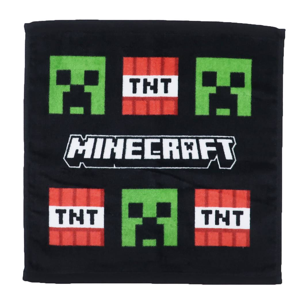 マインクラフト ハンドタオル プリントウォッシュタオルS クリーパー＆TNT火薬 Minecraft ケイカンパニー プレゼント 男の
