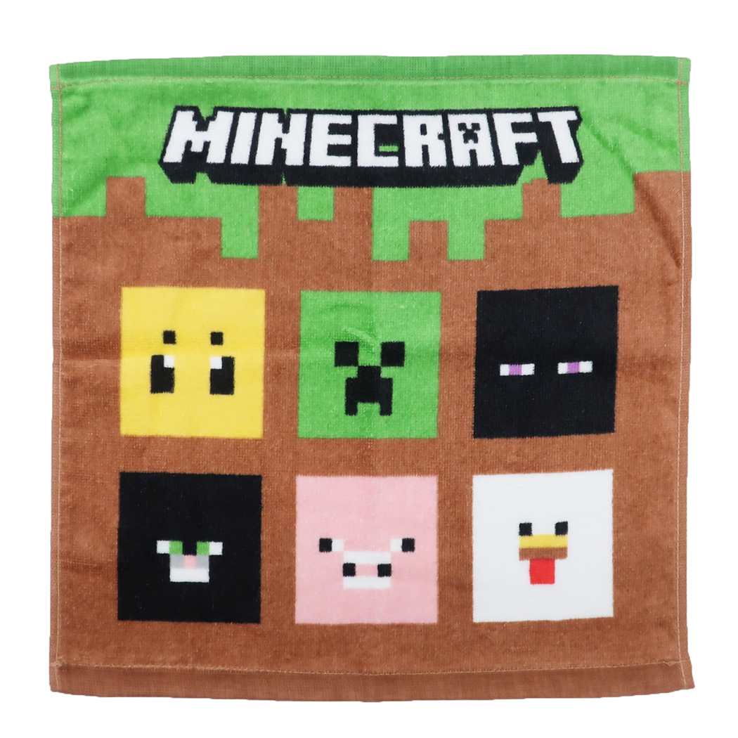 マインクラフト ゲームキャラクター ハンドタオル プリントウォッシュタオルS 集合 Minecraft プレゼント 男の子 女の子