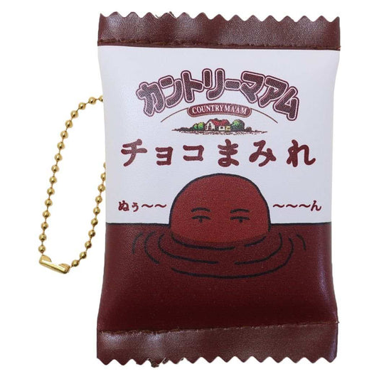 フラットミニポーチ カントリーマアム ミニポーチ お菓子パッケージ ケイカンパニー チョコまみれ