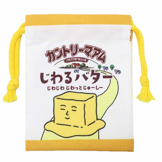 巾着袋 カントリーマアム ミニ巾着 じわるバター お菓子パッケージ ケイカンパニー