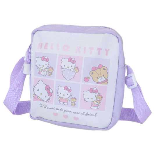 ハローキティ グッズ 子供用斜め掛けかばん キャラクター ショルダーバッグ パープル
