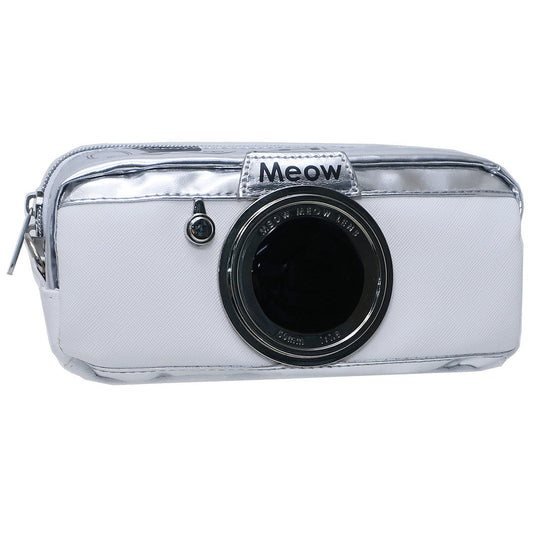 ペンケース MEOW CAMERA 筆箱 おしゃれ ペンポーチ おもしろ雑貨 カミオジャパン ホワイトカメラ パロディ ミックス ペンケース