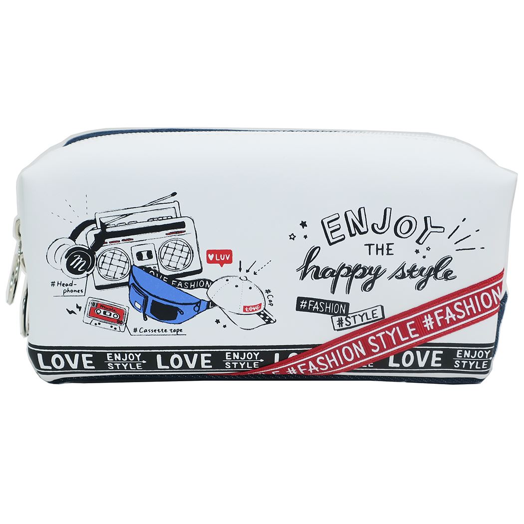 ペンケース トレンド BOX ペンポーチ ENJOY THE HAPPY STYLE カミオジャパン 新入学 新学期準備 筆箱 ステーショナリーセー