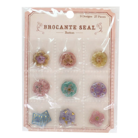 フレークシール ブロカンテ シール BROCANTE BUTTON カミオジャパン プレゼント 男の子 女の子 ギフト