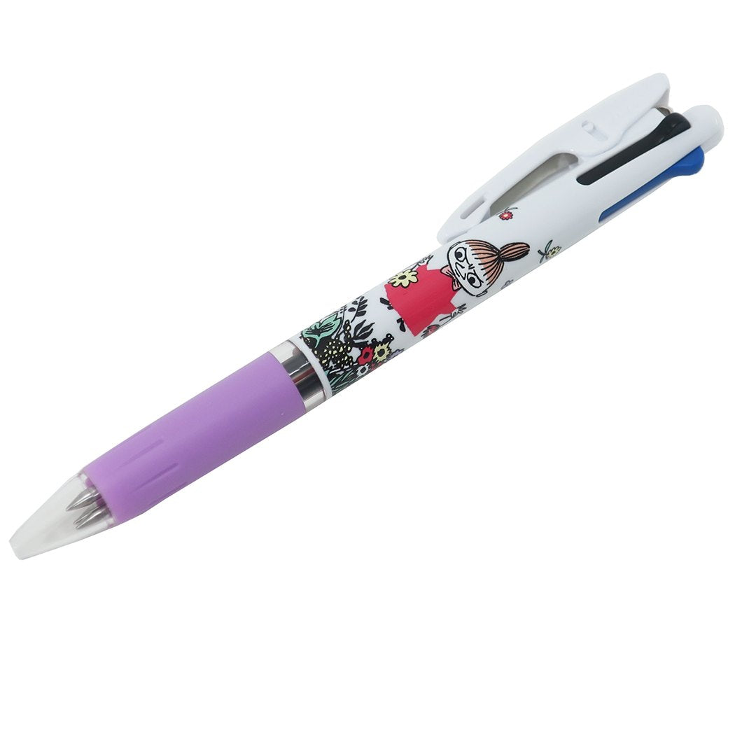 ムーミン 黒 赤 青 3色ボールペン ジェットストリーム 0.5mm リトルミイ フラワリー 北欧 キャラクター グッズ プレゼント
