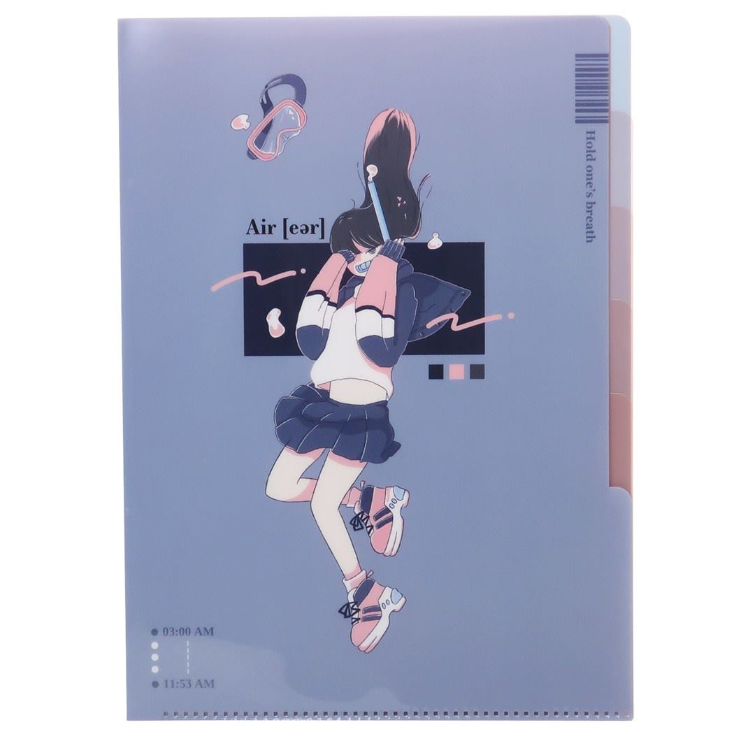 A4 クリアファイル 5インデックス グッズ ポケットファイル 新学期準備文具 ジブンマニア AIRER プレゼント 男の子