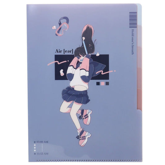 A4 クリアファイル 5インデックス グッズ ポケットファイル 新学期準備文具 ジブンマニア AIRER プレゼント 男の子