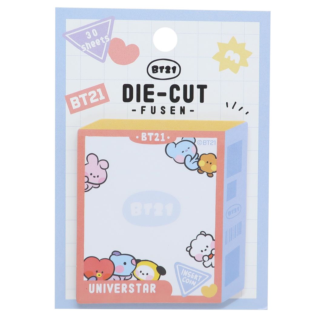 BT21 mini 商品 付箋 キャラクター ダイカットふせん パッケージ プレゼント 男の子 女の子 ギフト