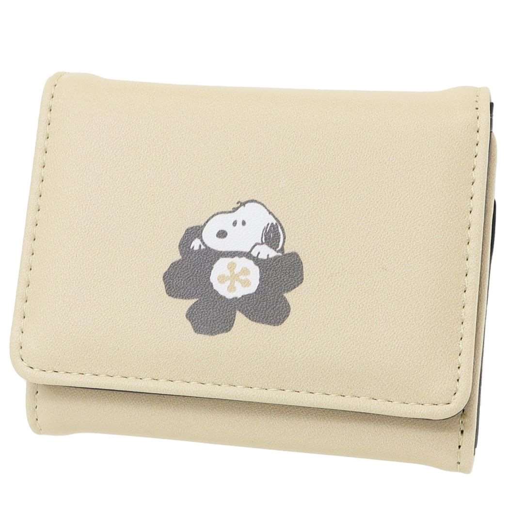 スヌーピ 三つ折りコンパクト財布 ピーナッツ ミニウォレット キャラクター アンドクッカ プレゼント 男の子 女の子 ギフト