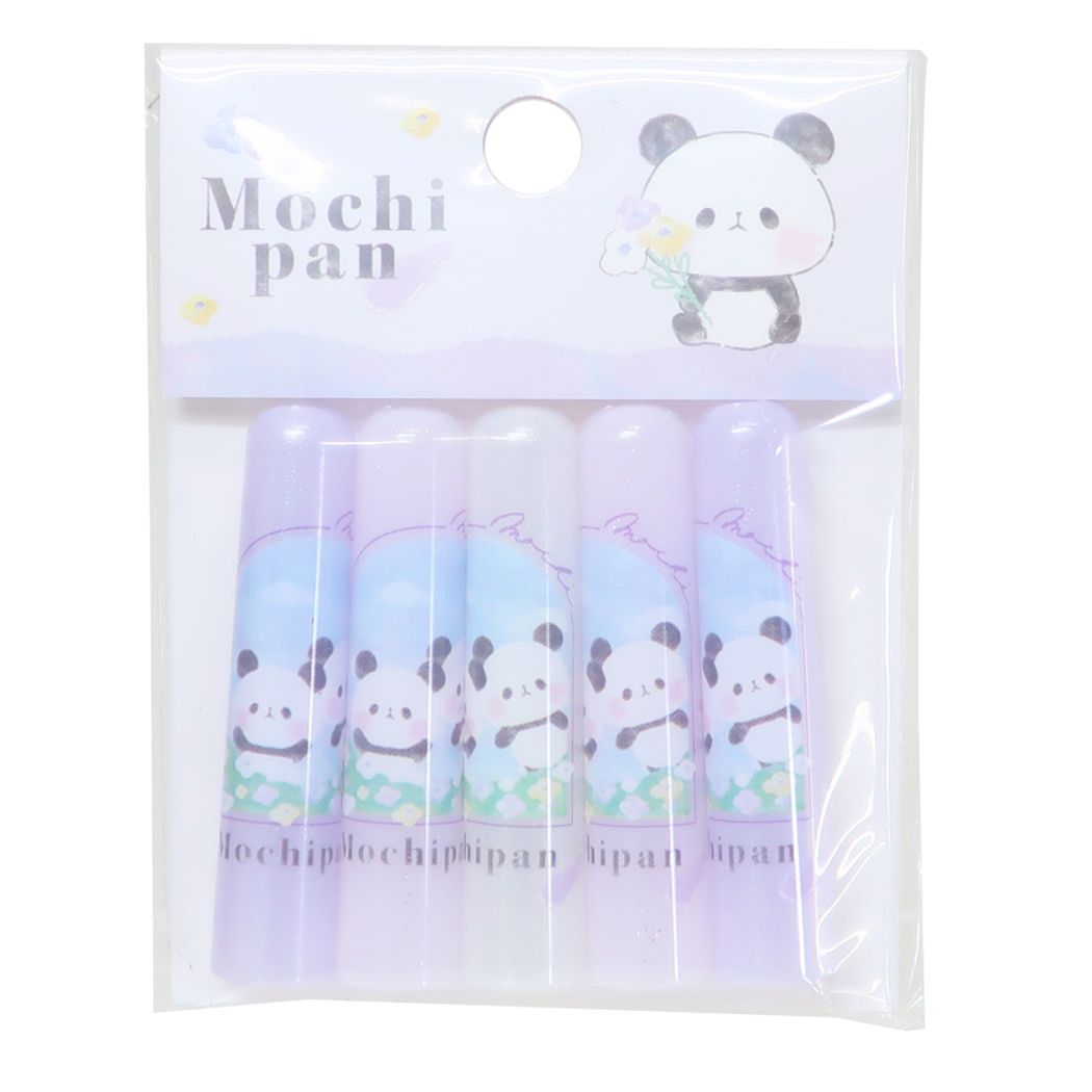 もちもちぱんだ 鉛筆キャップ えんぴつカバー5本セット 絵の具 カミオジャパン プレゼント 男の子 女の子 ギフト