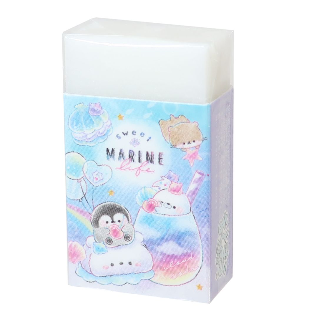 消しゴム まとまるくんケシゴム SWEET MARINE LIFE 新入学 カミオジャパン プレゼント 男の子 女の子 ギフト