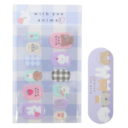 キッズコスメ ネイルシール＆つめみがき WITH YOU ANIMAL カミオジャパン プレゼント 男の子 女の子 ギフト