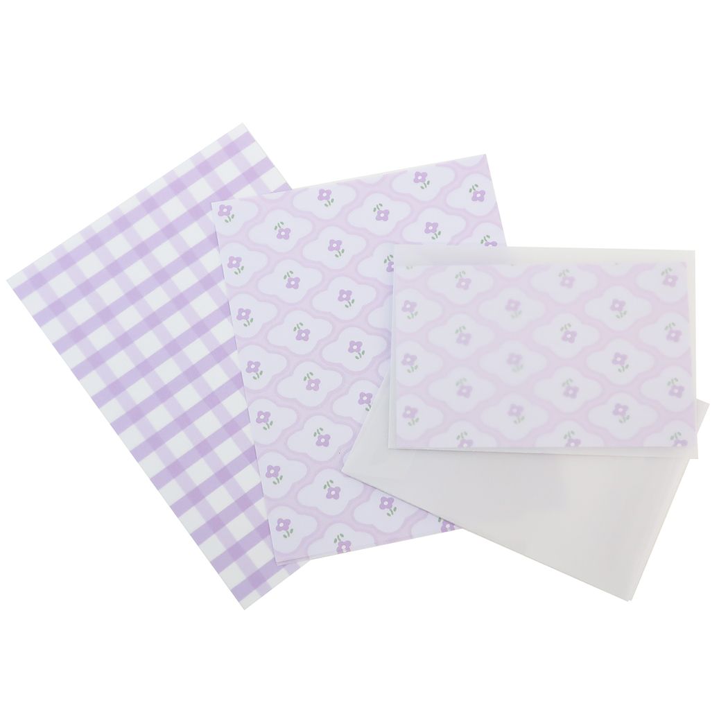 ミニレターセット 2PATTERNS LETTER パープル プレゼント 男の子 女の子 ギフト