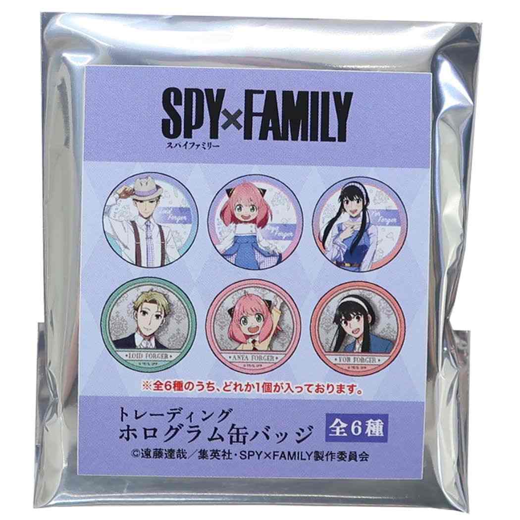 スパイファミリー SPY FAMILY 少年ジャンプ アニメキャラクター 缶バッジ トレーディングホロ缶バッジ全6種 6個入セット MIX