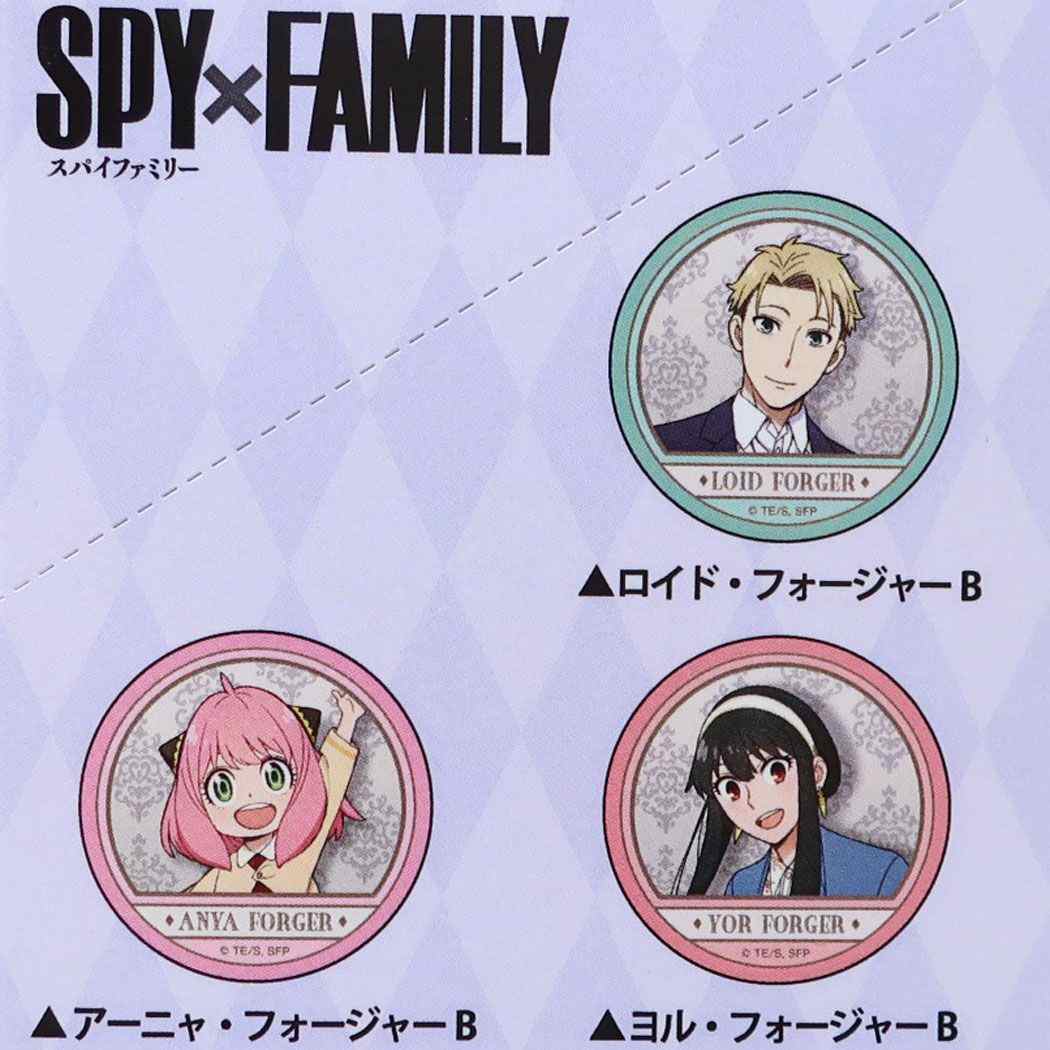 スパイファミリー SPY FAMILY 少年ジャンプ アニメキャラクター 缶バッジ トレーディングホロ缶バッジ全6種 6個入セット MIX