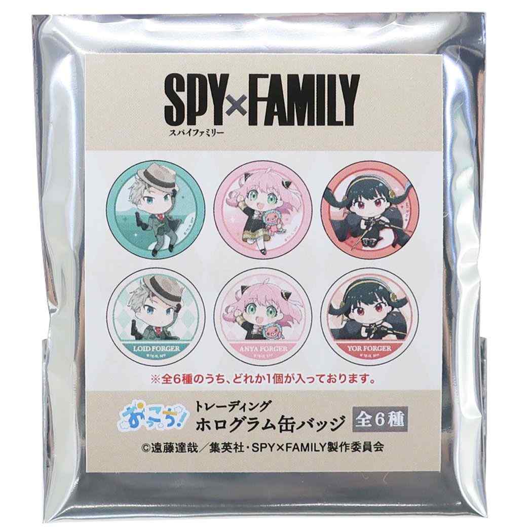 スパイファミリー SPY FAMILY トレーディングホログラム缶バッジ 全6種 少年ジャンプ 缶バッジ アニメキャラクター おっこち