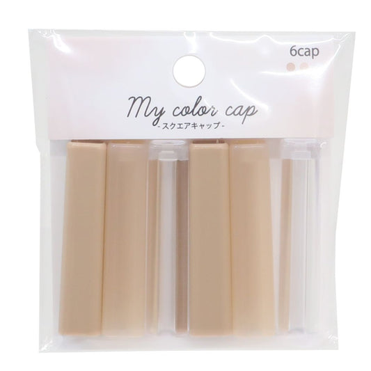 鉛筆キャップ MY COLOR スクエア鉛筆 6本セット RELAX BROWN カミオジャパン