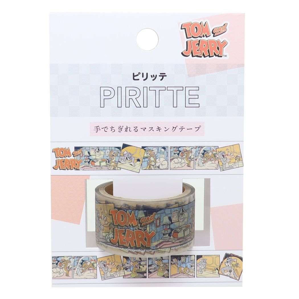 トムとジェリー PIRITTE ピリッテ 手でちぎれる20mmマステ マスキングテープ レトロコミック ワーナーブラザース キャラクター