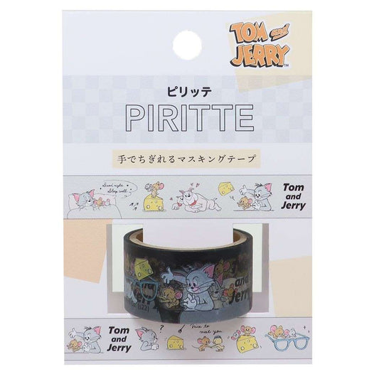 トムとジェリー グッズ マスキングテープ キャラクター PIRITTE ピリッテ 手でちぎれる20mmマステ ユルタッチ