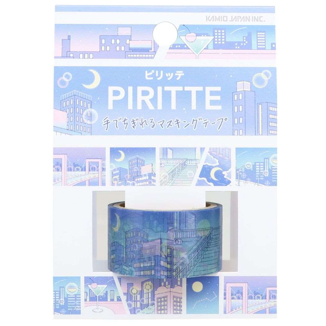 マスキングテープ センチメンタル モード PIRITTE ピリッテ 手でちぎれる20mmマステ ナイトシティ DECOマステ デコレーション