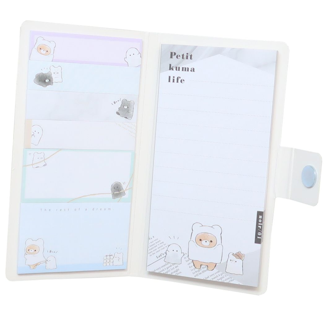 メモ帳＆付箋 スマホカバーふせんメモ プチクマライフ カミオジャパン
