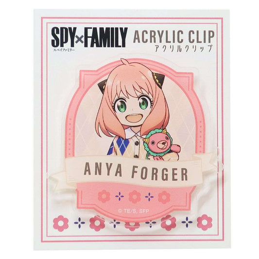 スパイファミリー SPY FAMILY アクリルクリップ クリップ アーニャフォージャー アーガイル柄 少年ジャンプ アニメキャラクター