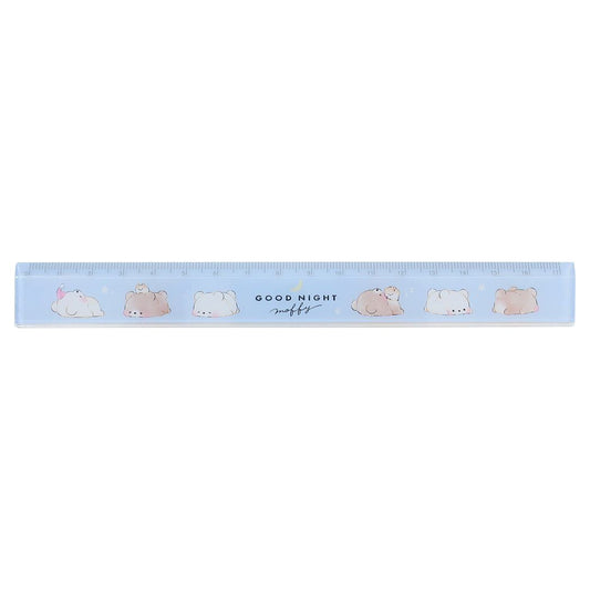 ものさし すやすやモフィー スリム17cm定規 くま 新学期準備文具