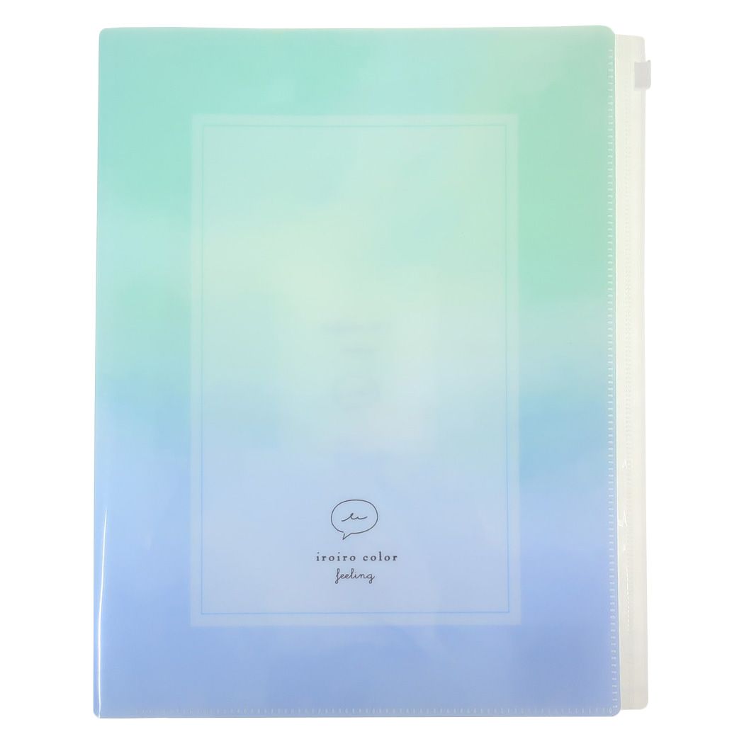 ファスナー付き6ポケットクリアファイル A4 iroiro color ポケットファイル カミオジャパン ふきだし