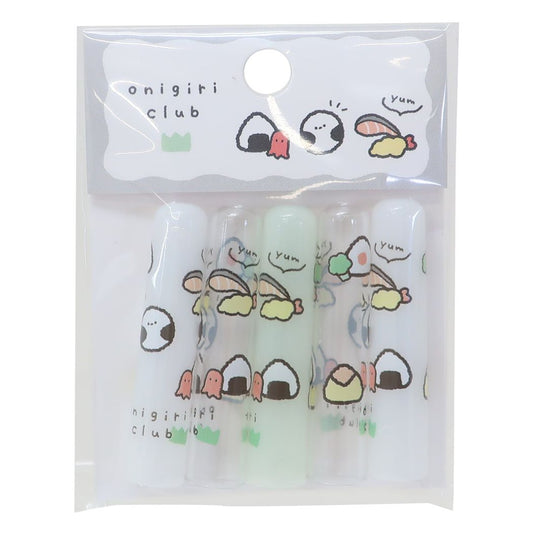 鉛筆キャップ おにぎりくらぶ えんぴつカバー5本セット 新学期準備文具 女の子 かわいい