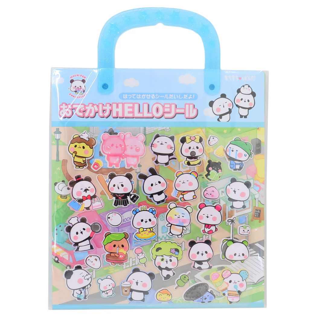 もちもちぱんだ ジオラマステッカー おでかけHELLOシール ノーマルタウン カミオジャパン