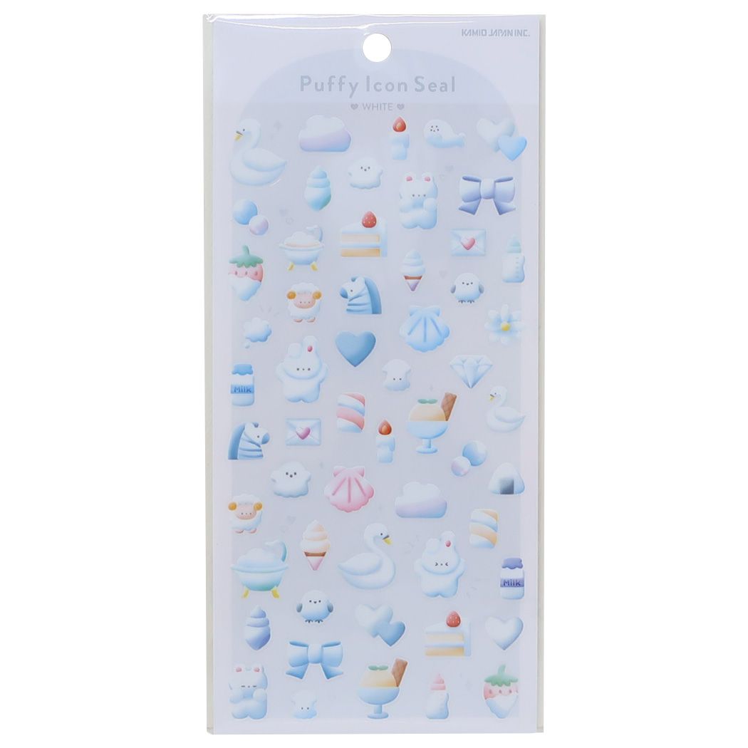 シールシート Puffy Icon Seal WHITE